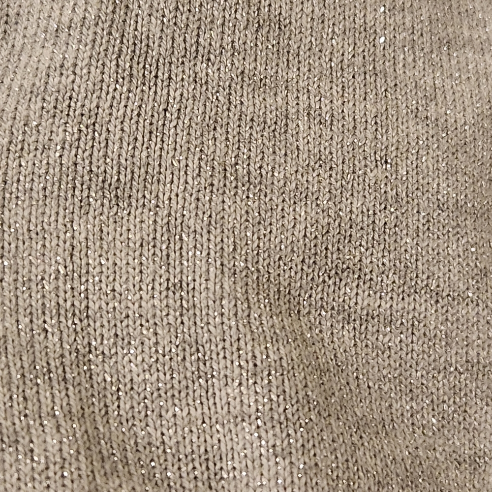 Croft And Barrow Silver Sparkle Gray Cardigan Sweater Medium - Picture 6 of 9